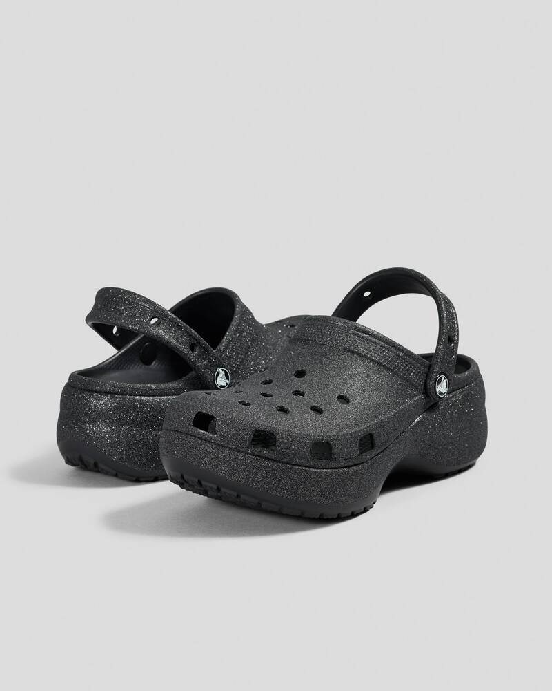 Crocs Platform Glitter Clogs for Unisex