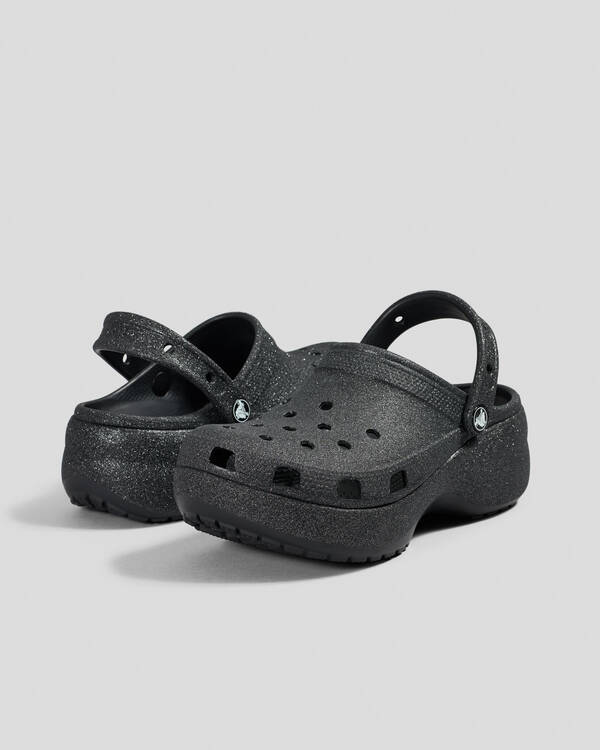 Crocs Platform Glitter Clogs for Unisex
