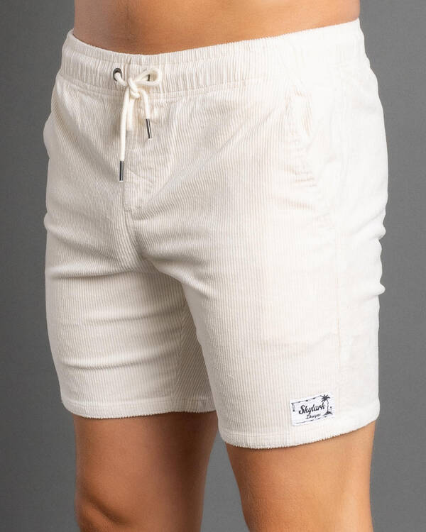 Skylark Texture Elastic Waist Shorts for Mens