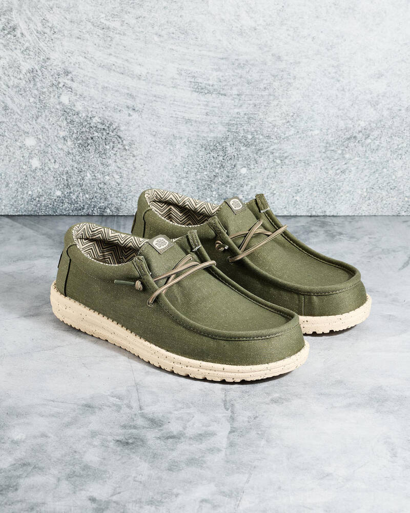 HEYDUDE Wally Stretch Canvas Shoes for Mens