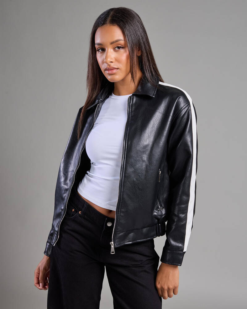 Ava And Ever Revolver Faux Leather Jacket for Womens
