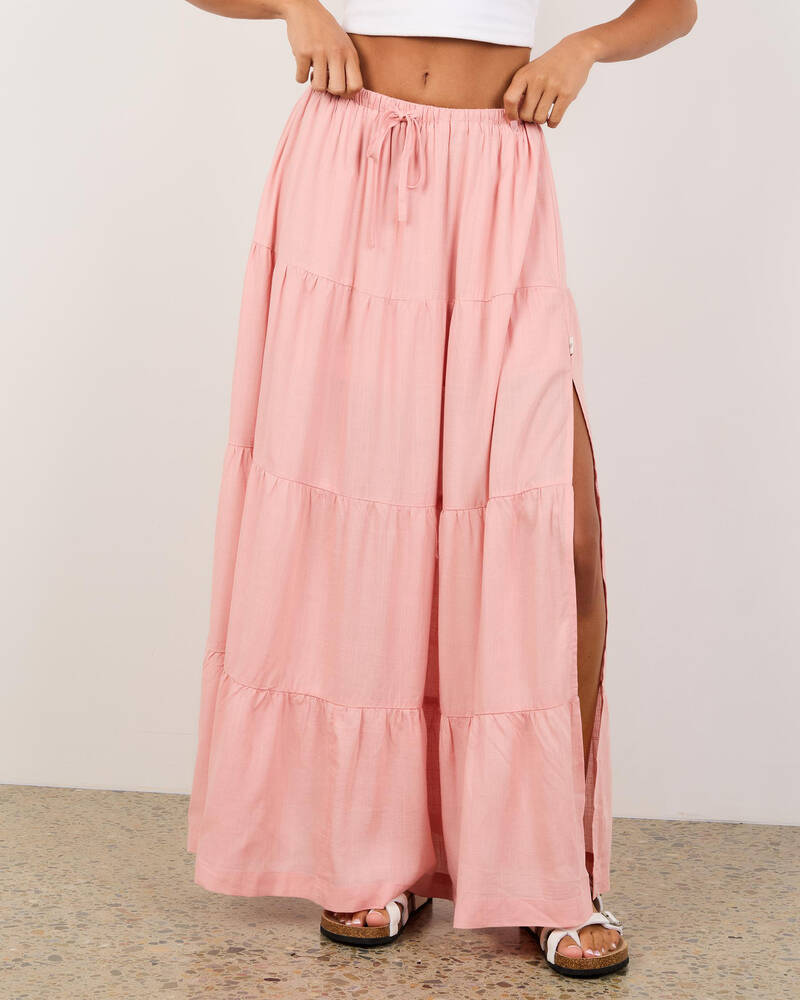Rhythm Classic Tiered Maxi Skirt for Womens