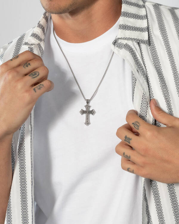 REPUBLIK Gothic Cross Necklace for Mens