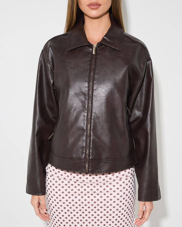 Ava And Ever Fever Faux Leather Jacket for Womens