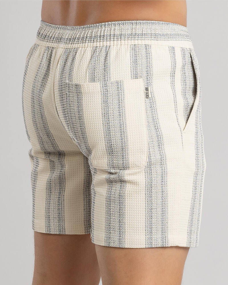 Skylark Waffle Elastic Waist Shorts for Mens