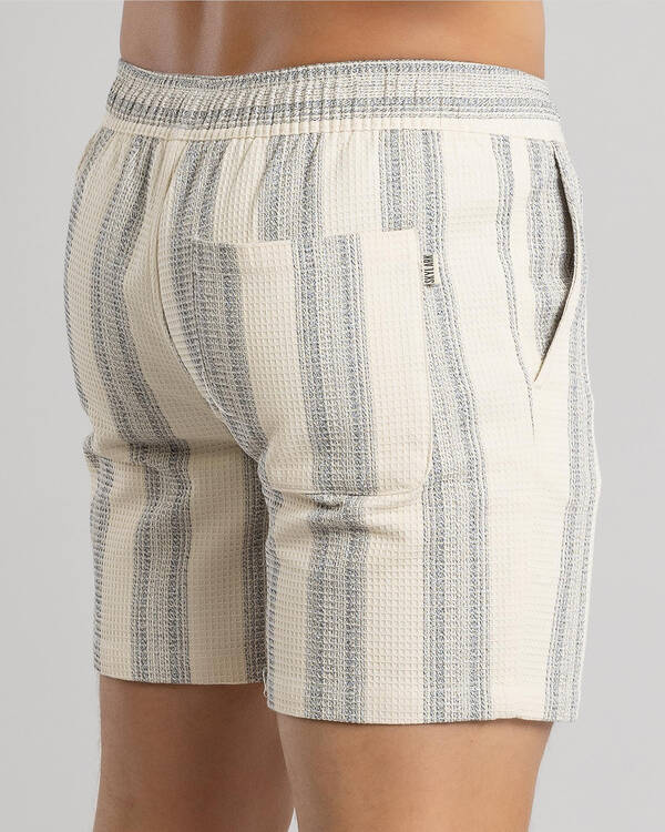 Skylark Waffle Elastic Waist Shorts for Mens