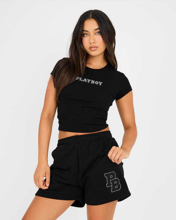 Playboy Track Shorts for Womens