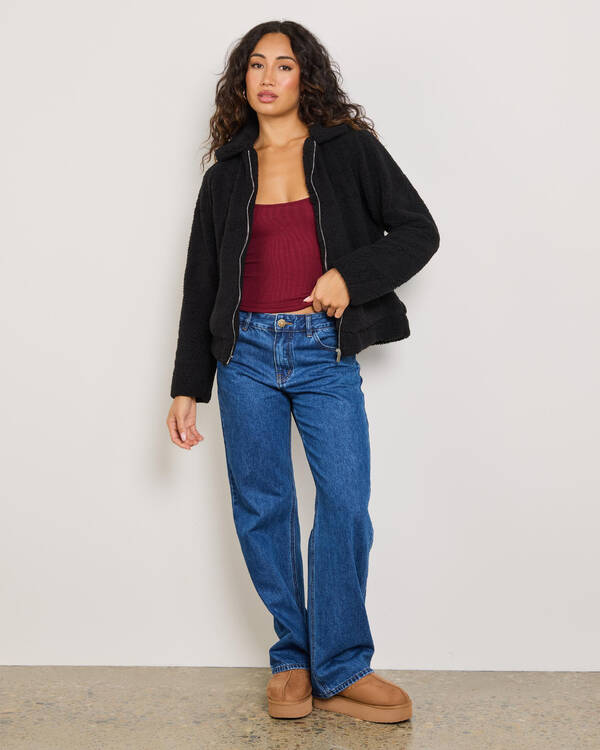 Mooloola Aria Polar Fleece Bomber Jacket for Womens
