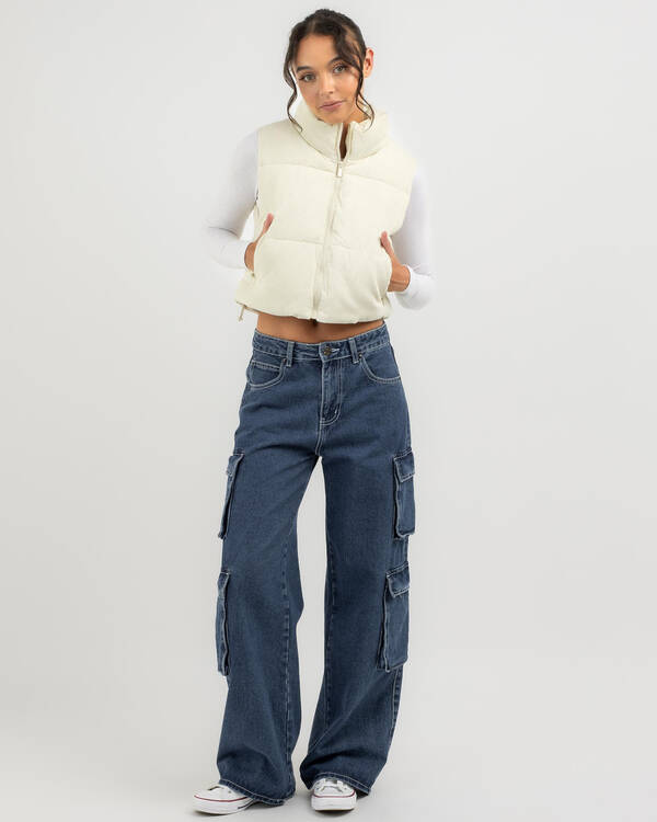 Ava And Ever Icy Cord Puffer Vest for Womens