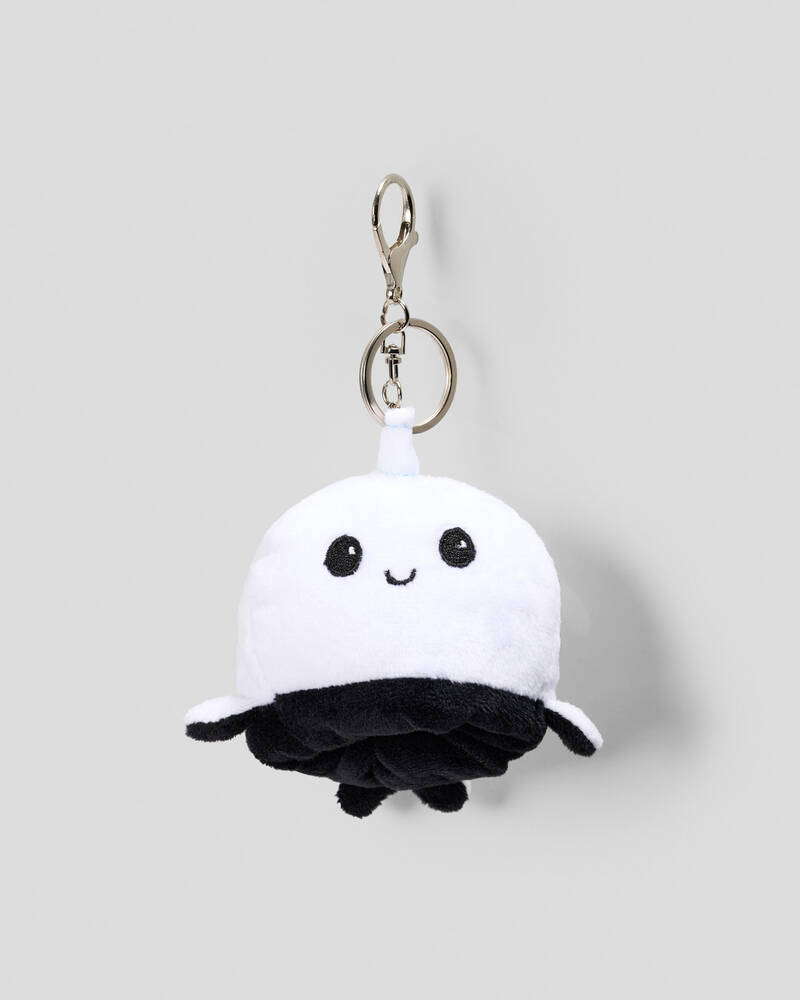 Karyn In LA Reversible Plush Narwhal Large Bag Charm for Womens