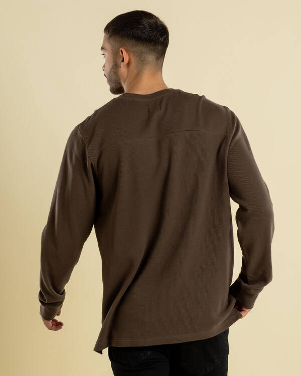 RVCA Union Waffle Long Sleeve Shirt for Mens