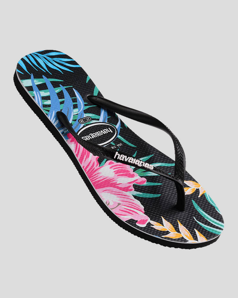 Havaianas Kids' Slim Floral Palm Thongs for Womens