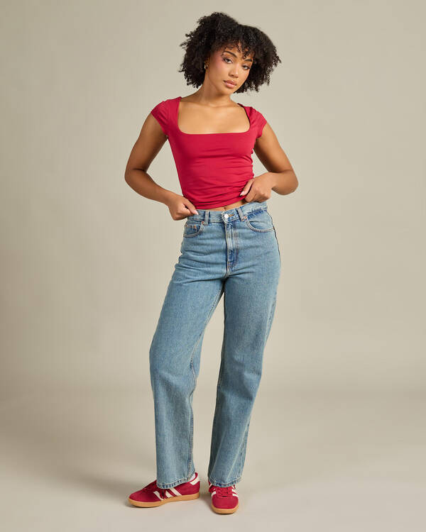 Dr Denim Echo High Straight Jeans for Womens