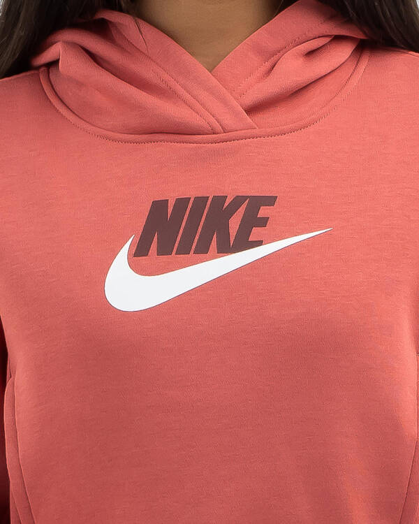 Nike Girls' Club Fleece Crop Hoodie for Womens