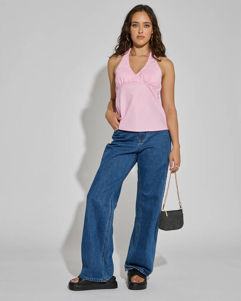 Pink Diamond Nadia Halter Top for Womens