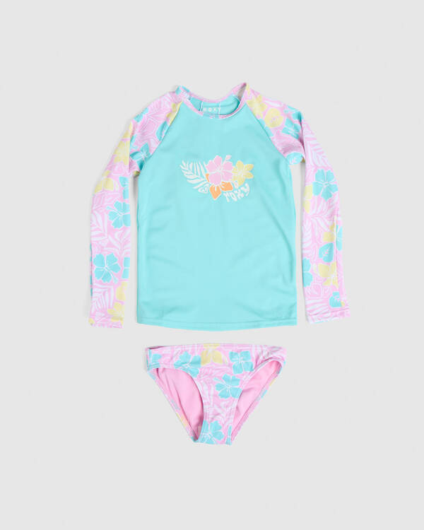 Roxy Toddlers' Tropical Square Long Sleeve Rash Vest Set for Womens