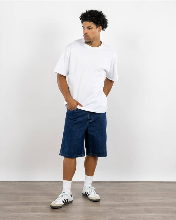 S-Double Denim Standard Shorts for Mens
