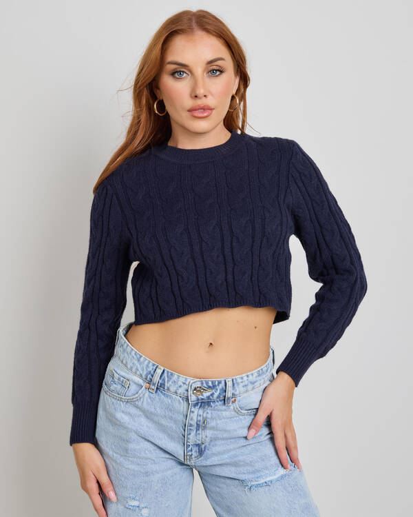 Ava And Ever Bookworm Cable Knit Jumper for Womens
