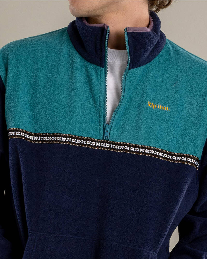 Rhythm Alder Half Zip Pull Over for Mens
