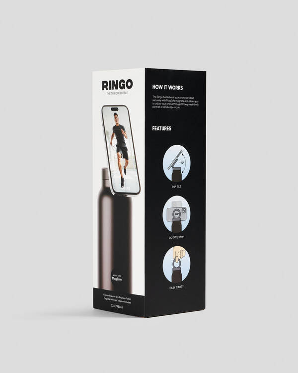Ringo 32oz Magnetic Phone Mount Water Bottle for Unisex