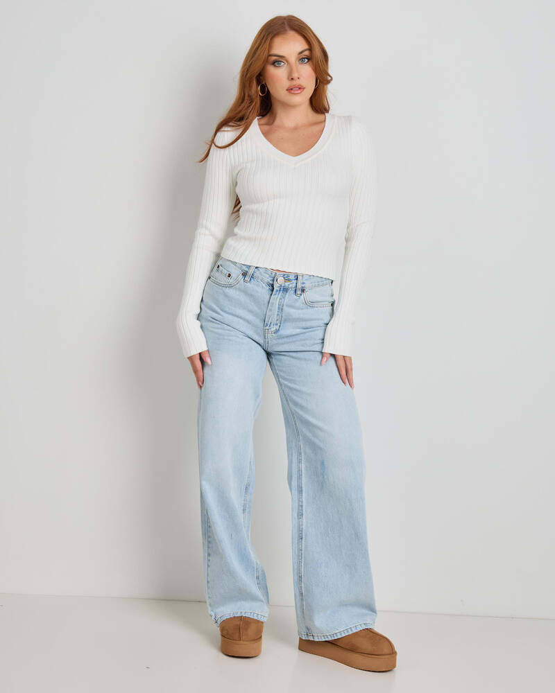 Ava And Ever Khloe Long Sleeve Knit Top for Womens