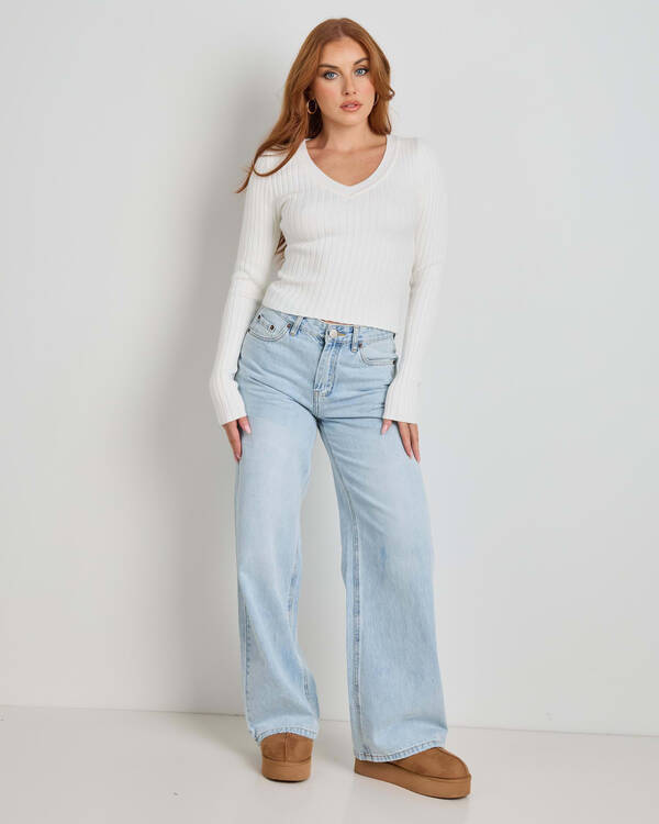 Ava And Ever Khloe Long Sleeve Knit Top for Womens