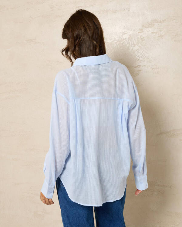 Mooloola Carlie Stripe Long Sleeve Shirt for Womens