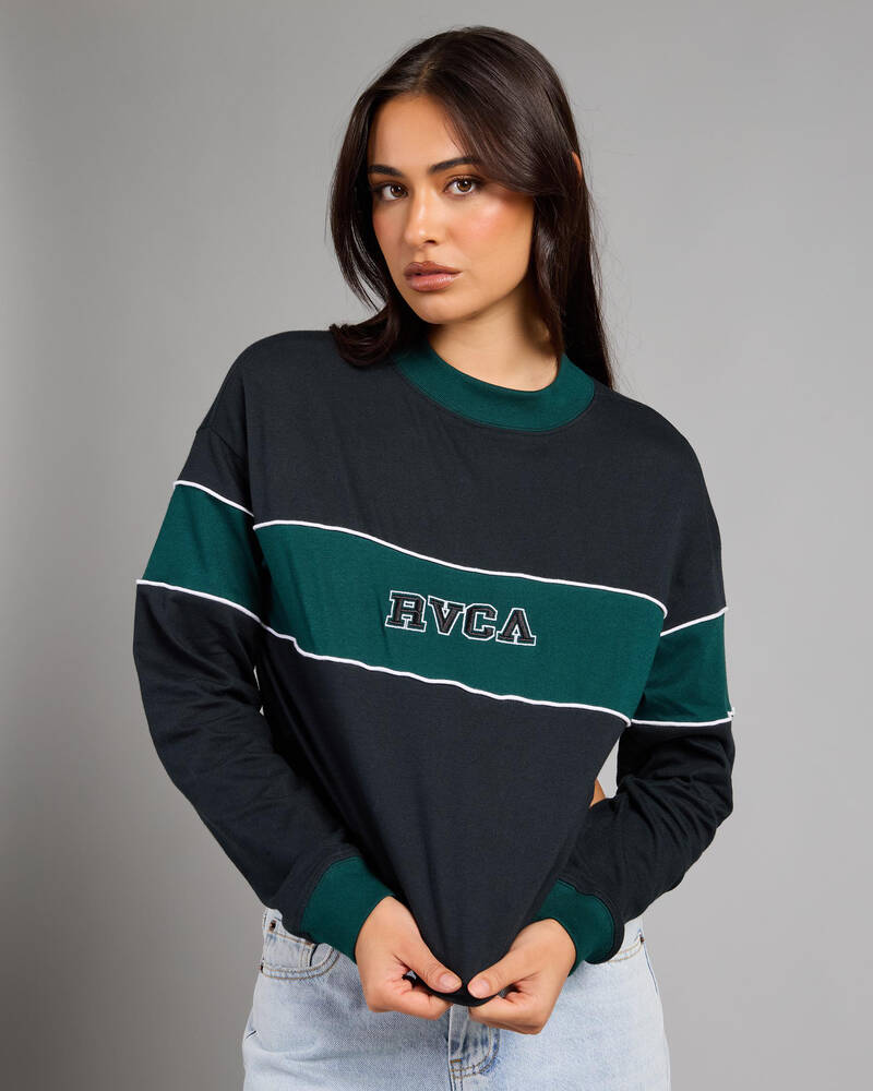 RVCA Spectate Embroidered Logo Long Sleeve T-Shirt for Womens