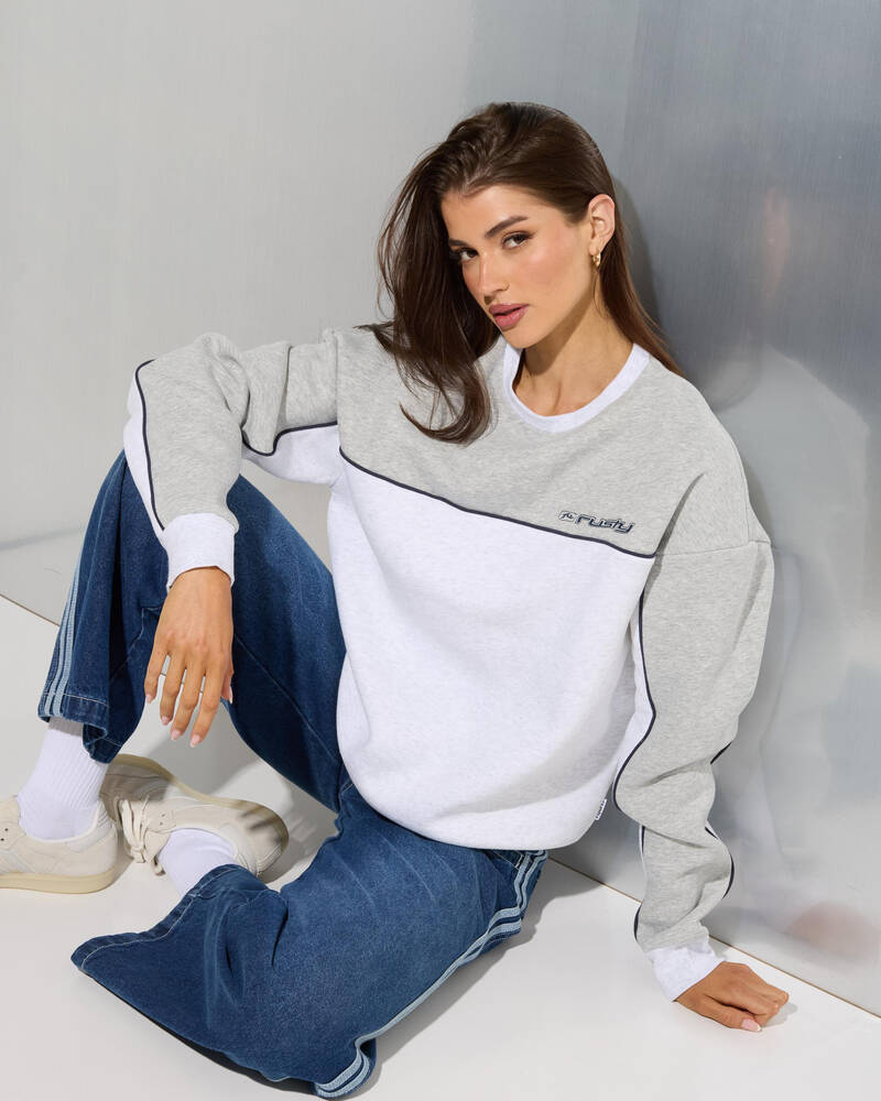 Rusty Polar Popped Paneled Fleece Jumper for Womens