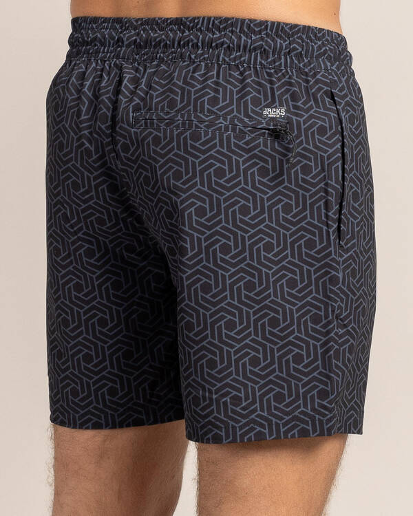 Jacks Matrix Elastic Waist Board Shorts for Mens