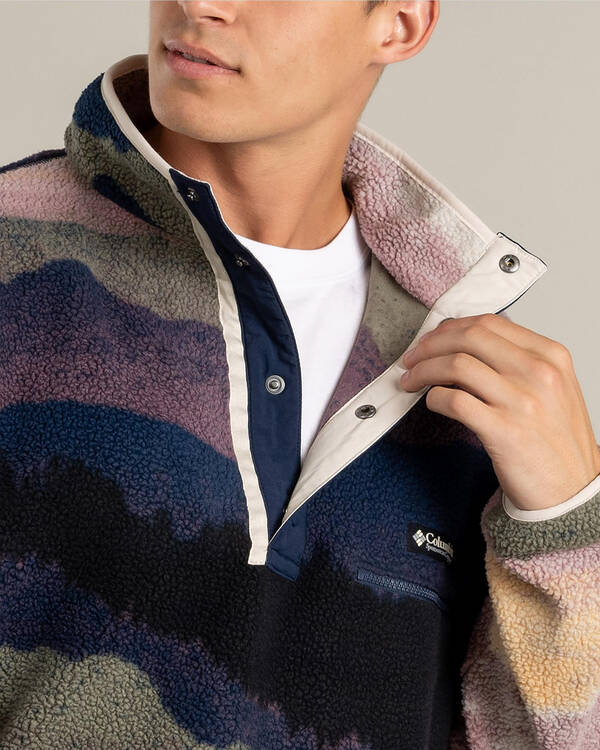 Columbia Helvetia Printed Half Snap Fleece Sweatshirt for Mens