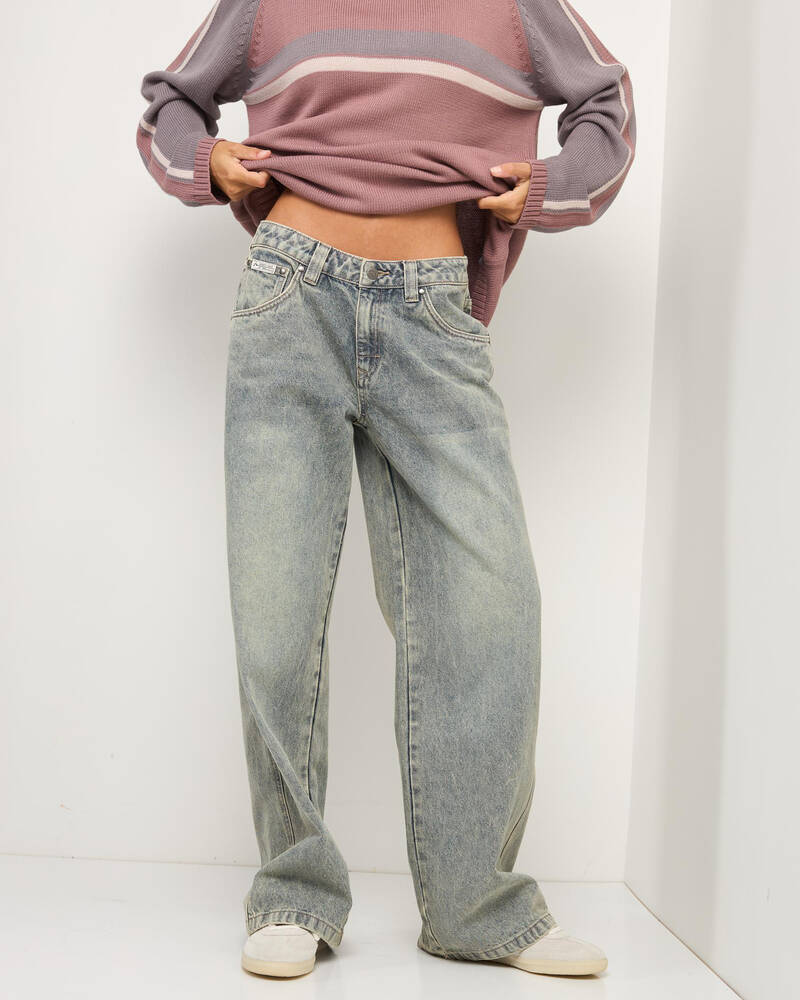Rusty Lucy Loose Low Rise Jeans for Womens