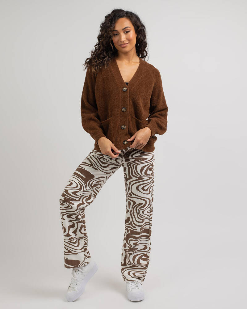 Ava And Ever Sneakin' Out Knit Cardigan for Womens
