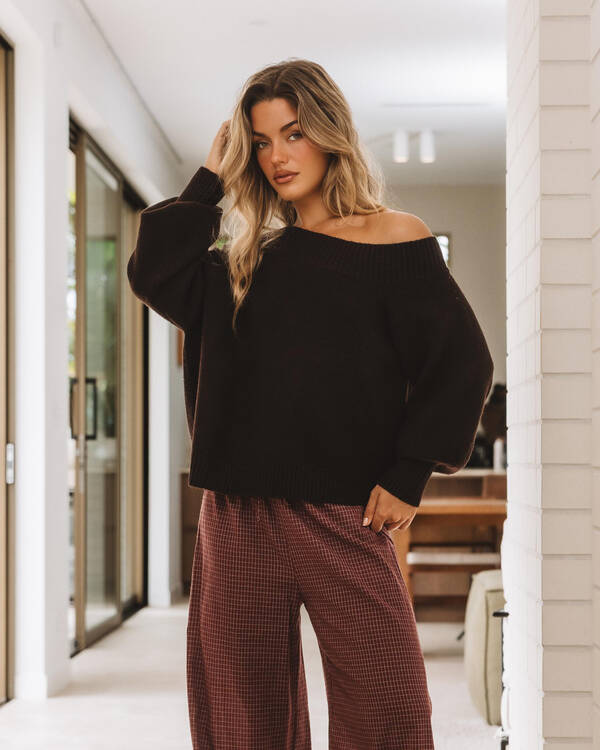 Megi Off Shoulder Knit Jumper