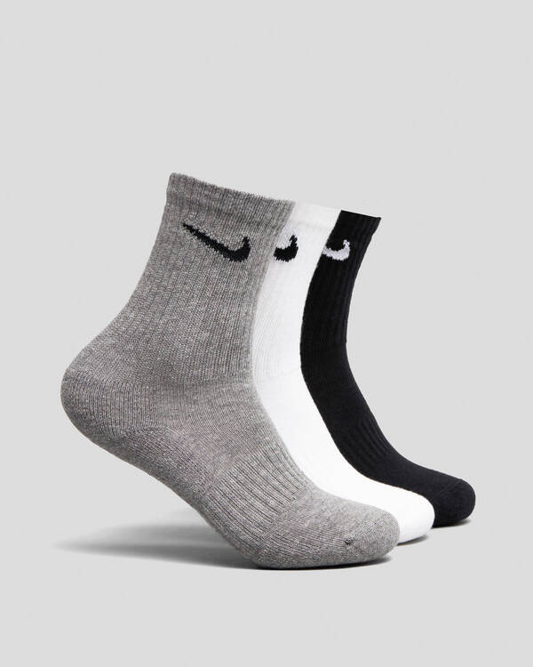 Nike Boys' Perfect Cushion Crew Trail Socks 3 Pack for Mens
