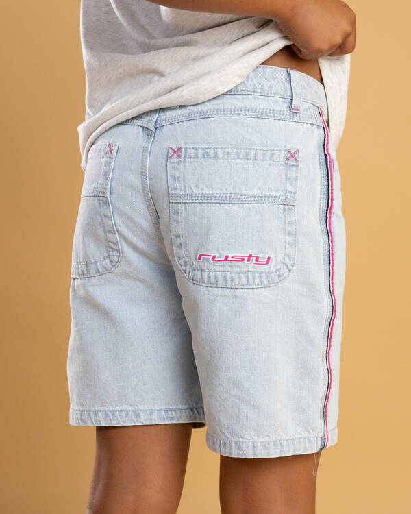 Rusty Girls' Flip Low Rise Wide Leg Jorts for Womens