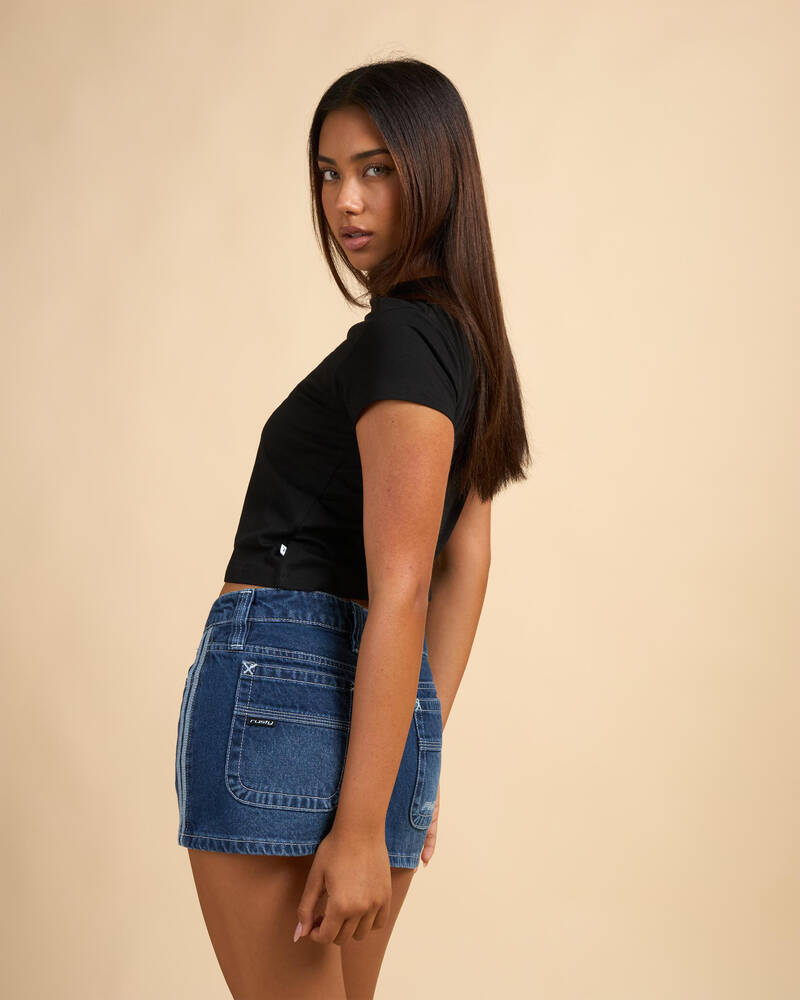 Rusty Flip Mommy DIY Low Rise Mini Denim Skirt for Womens