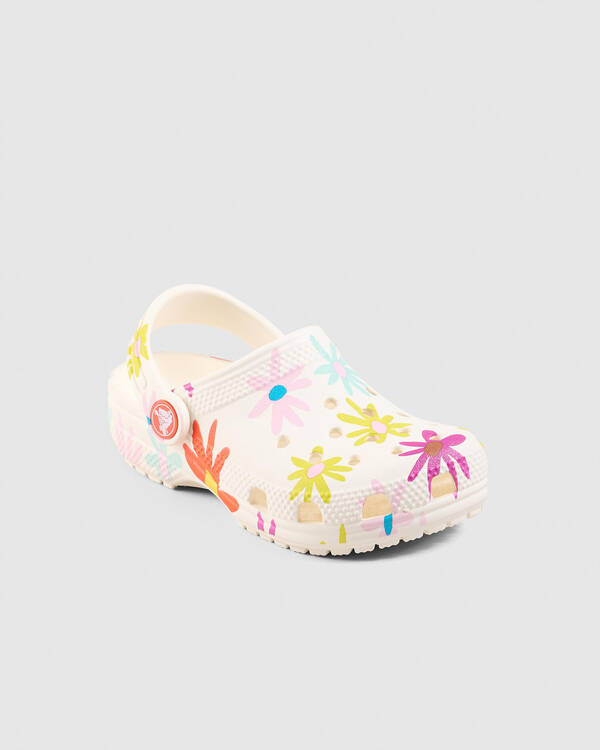 Crocs Toddlers' Classic Crafted Daisy Clogs for Unisex