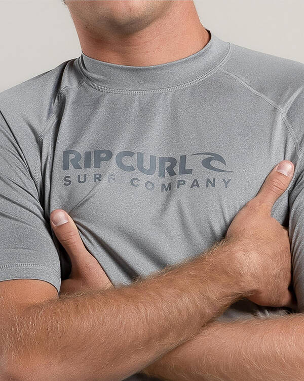 Rip Curl Shock UPF Short Sleeve Rash Vest for Mens