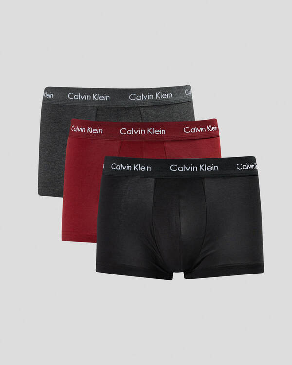 Calvin Klein Cotton Stretch Low Rise Trunks 3 Pack for Mens