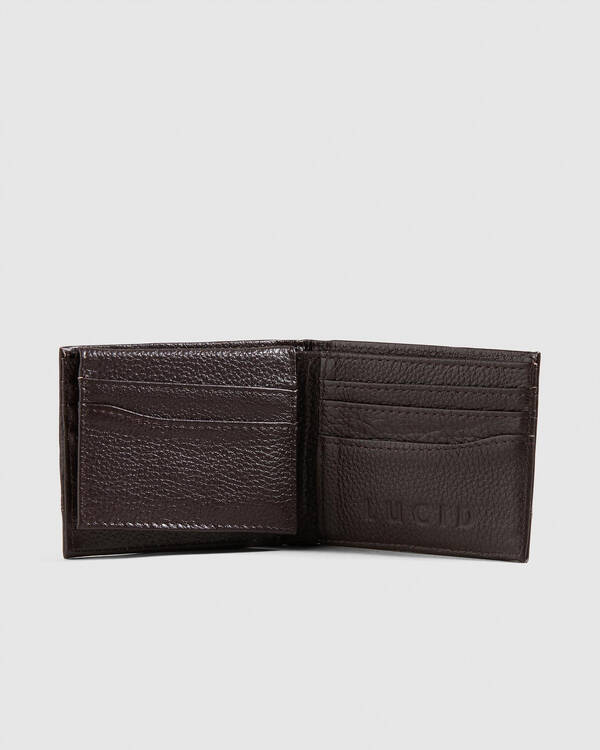 Lucid Title Leather Wallet for Mens