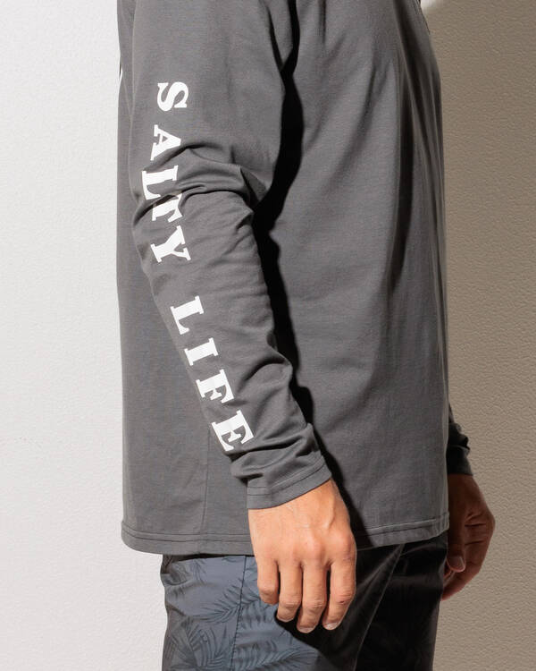 Salty Life Get Hooked Long Sleeve Surf T-Shirt for Mens
