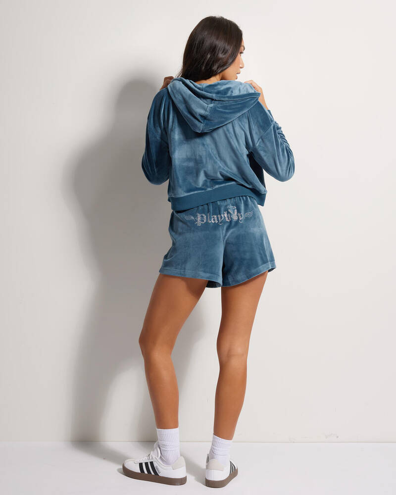 Playboy Bunny Angel Track Shorts for Womens