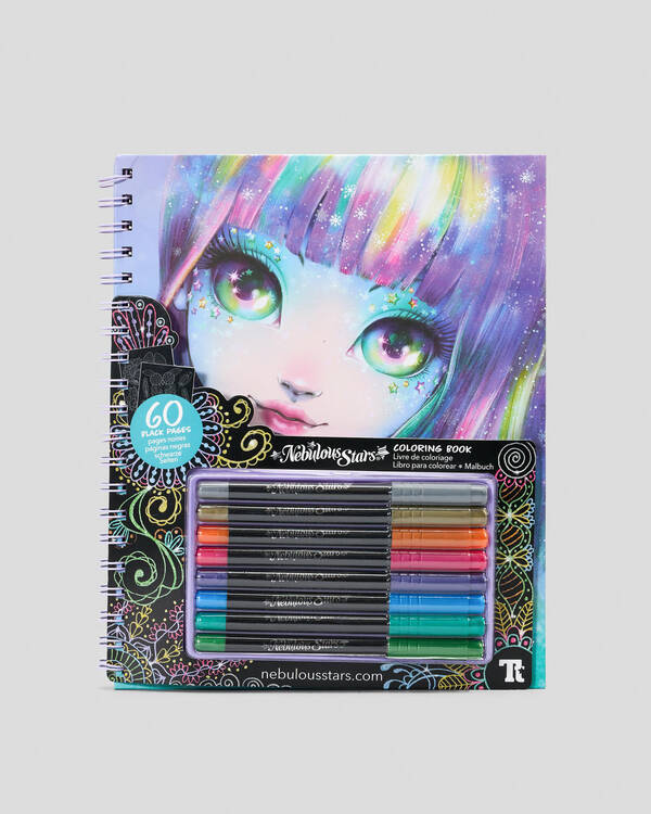 Get It Now Black Page Colouring Book with Metallic Pens for Womens