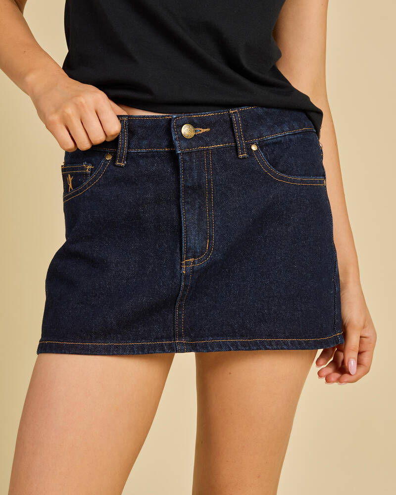 Rusty Risque` Micro Denim Skirt for Womens