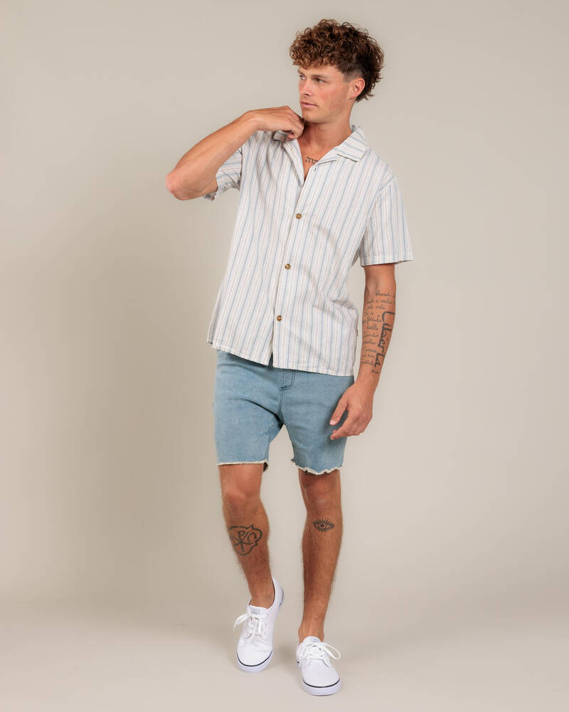 Rhythm Vacation Stripe Short Sleeve Shirt for Mens