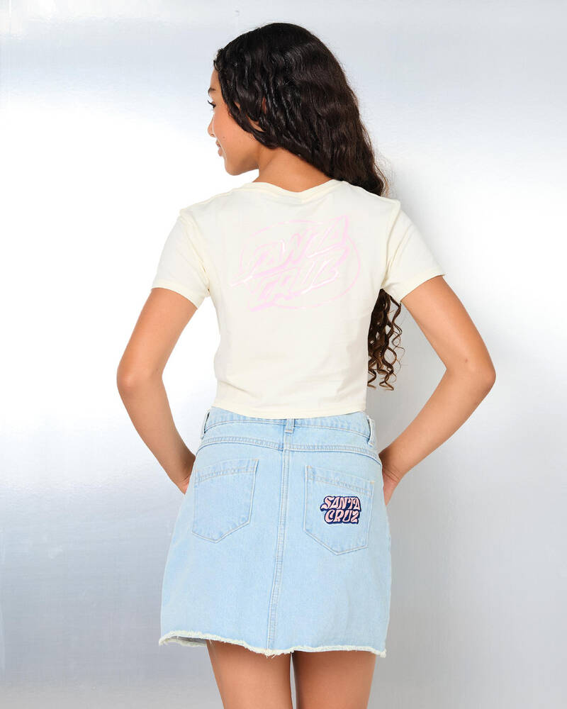 Santa Cruz Girls' Vibes Stack Denim Skirt for Womens