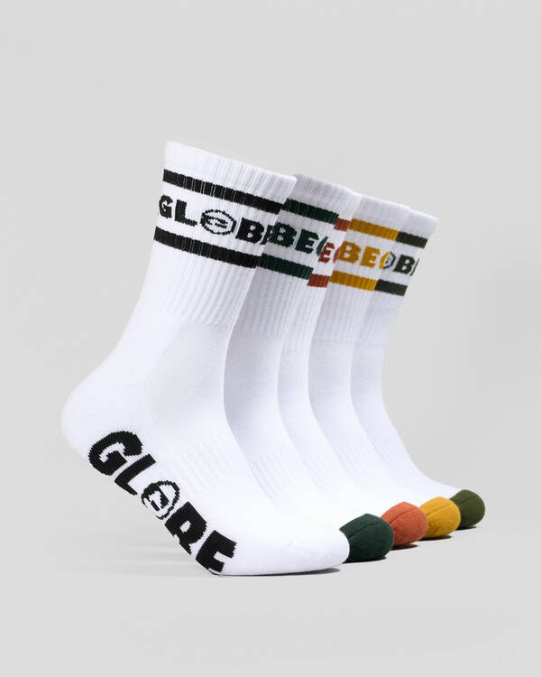 Globe Tilt Crew Socks 5 Pack for Mens