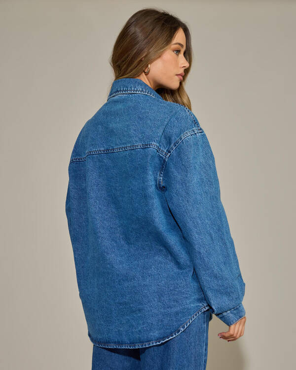 DESU Eden Denim Shacket for Womens