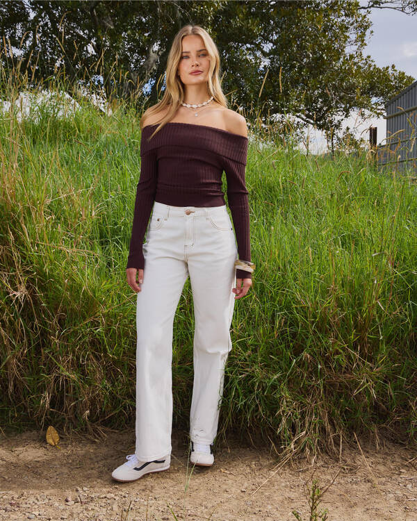 Ava And Ever Ari Off Shoulder Knit Top for Womens